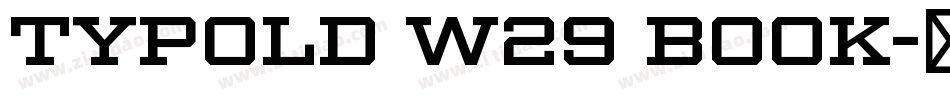 Typold W29 Book字体转换